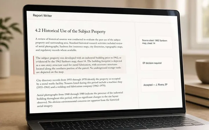 AI Phase I ESA Report Writer